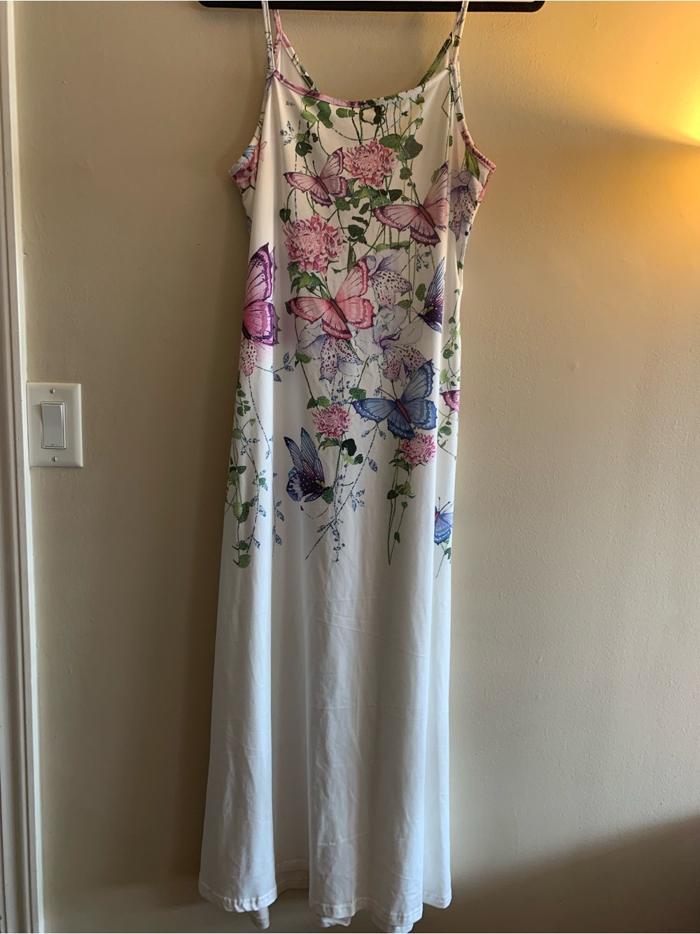 🦋Butterfly Maxi Dress Sundress — White Unbranded NWOT Never Worn - Picture 4 of 9